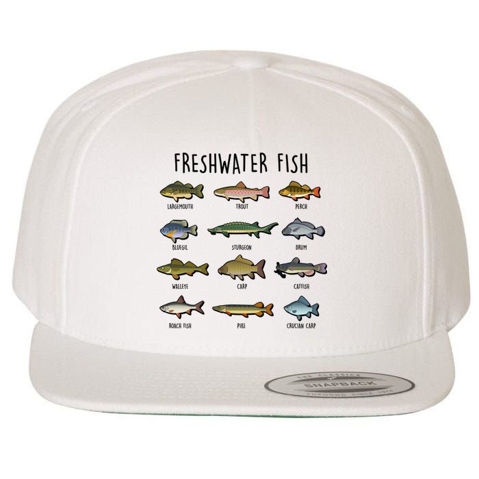Freshwater Fish - 100 Different Types Wool Snapback Cap