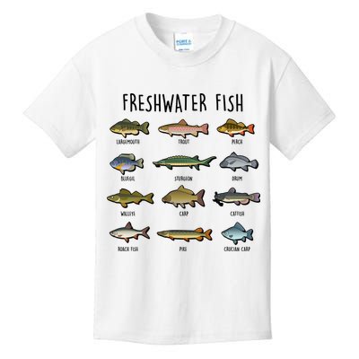 Freshwater Fish - 100 Different Types Kids T-Shirt