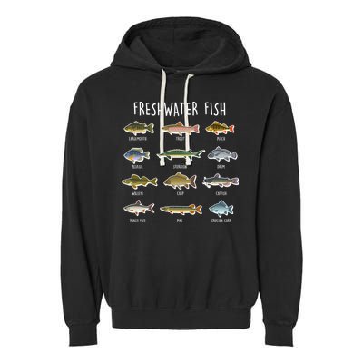 Freshwater Fish Garment-Dyed Fleece Hoodie