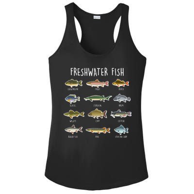 Freshwater Fish Ladies PosiCharge Competitor Racerback Tank