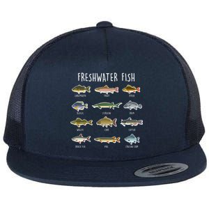 Freshwater Fish Flat Bill Trucker Hat