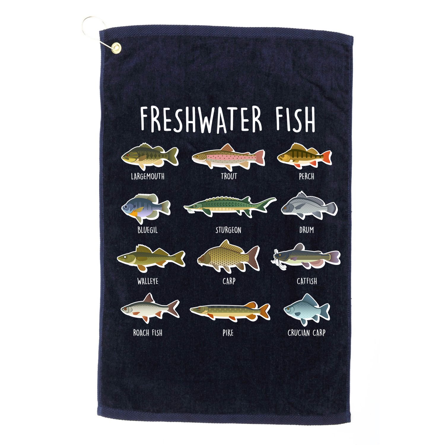 Freshwater Fish Golf Towel