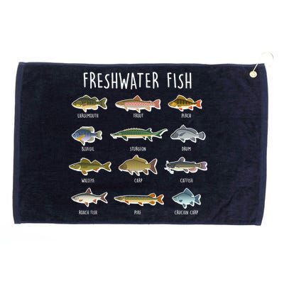 Freshwater Fish Grommeted Golf Towel