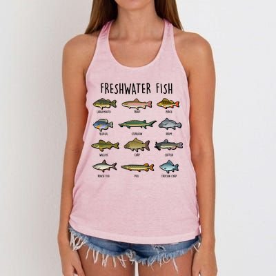 Freshwater Fish Women's Knotted Racerback Tank