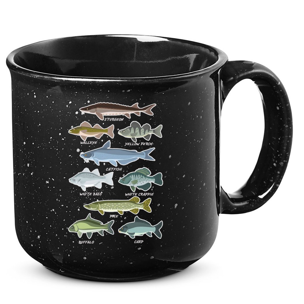 Freshwater Fish Types Fishing 15oz Campfire Ceramic Mug