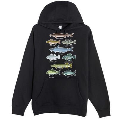 Freshwater Fish Types Fishing Premium Pullover Hoodie