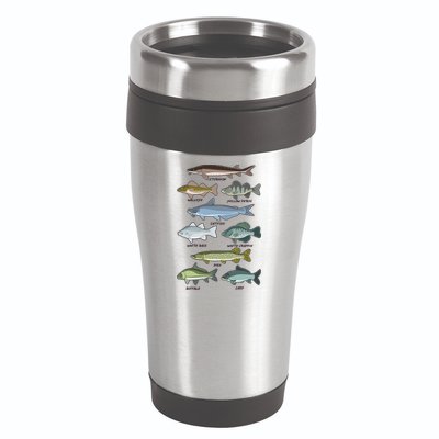 Freshwater Fish Types Fishing 16oz Travel Tumbler