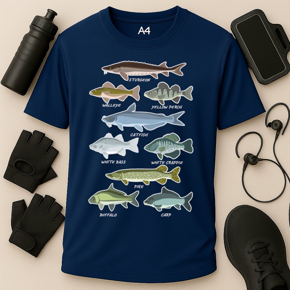 Freshwater Fish Types Fishing Performance Shirt