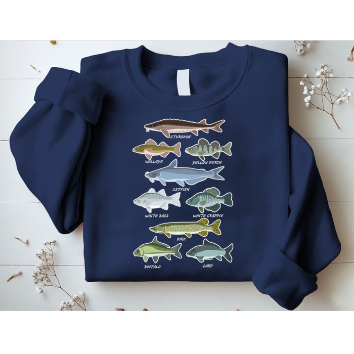 Freshwater Fish Types Fishing Sweatshirt