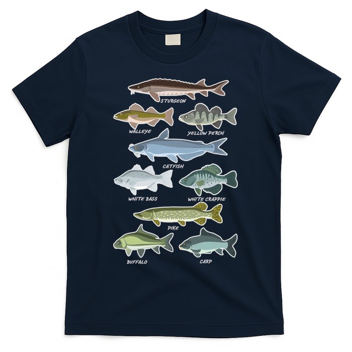 Freshwater Fish Types Fishing T-Shirt