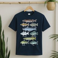 Freshwater Fish Types Fishing T-Shirt