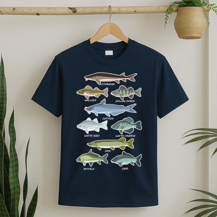 Freshwater Fish Types Fishing T-Shirt