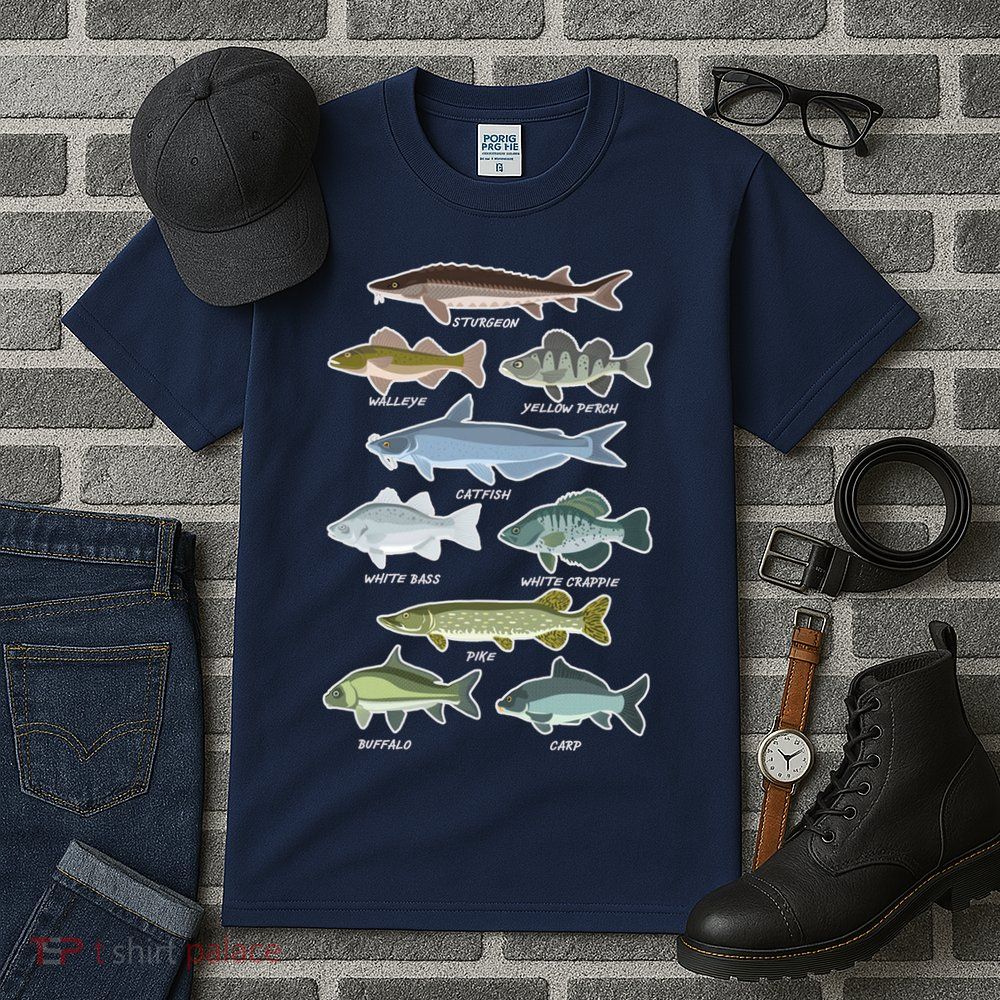 Freshwater Fish Types Fishing Tall T-Shirt