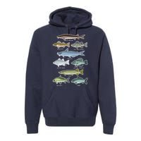 Freshwater Fish Types Fishing Premium Hoodie