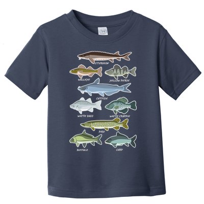 Freshwater Fish Types Fishing Toddler T-Shirt
