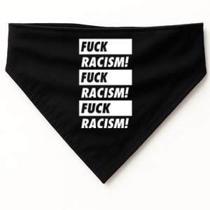 Fuck Racism Fuck Racism Fuck Racism USA-Made Doggie Bandana