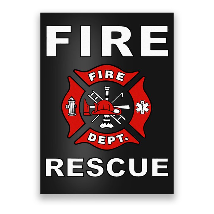 FIRE RESCUE FIRE FIGHTER FIREMAN Poster