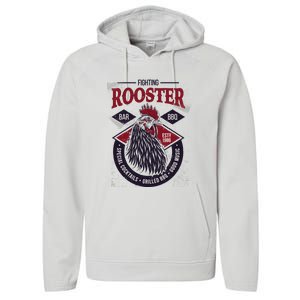 Fighting Rooster Performance Fleece Hoodie