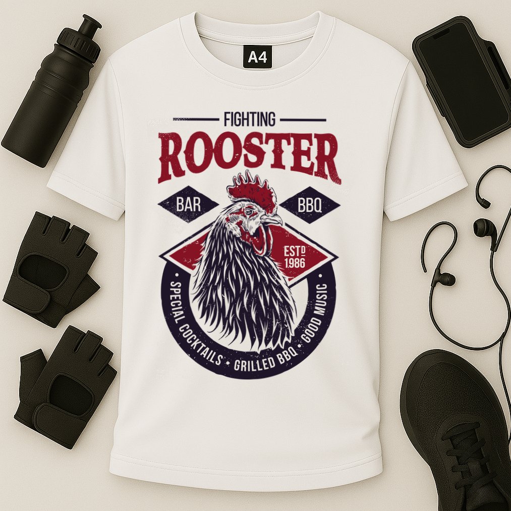 Fighting Rooster Cooling Performance Crew T-Shirt