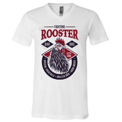 Fighting Rooster V-Neck T-Shirt