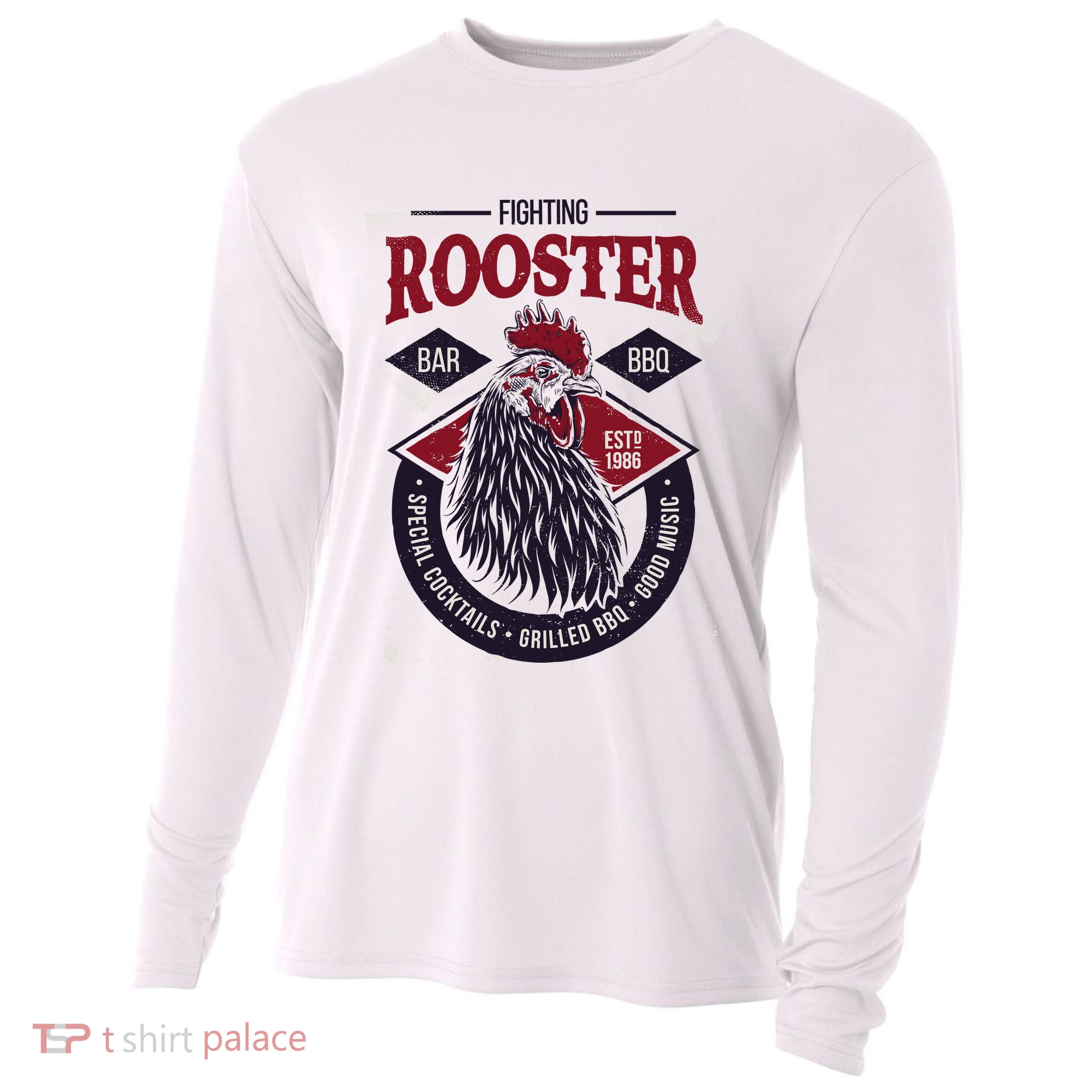 Fighting Rooster Cooling Performance Long Sleeve Crew