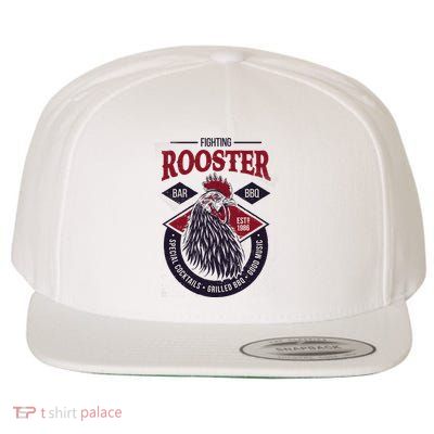 Fighting Rooster Wool Snapback Cap