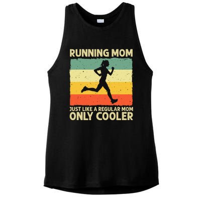 Funny Running For Mom Marathoner Runner Coach Racing Ladies PosiCharge Tri-Blend Wicking Tank