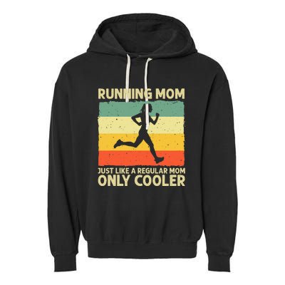 Funny Running For Mom Marathoner Runner Coach Racing Garment-Dyed Fleece Hoodie