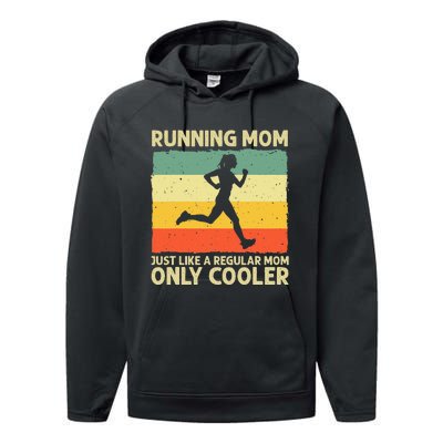 Funny Running For Mom Marathoner Runner Coach Racing Performance Fleece Hoodie