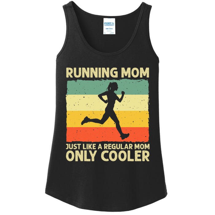 Funny Running For Mom Marathoner Runner Coach Racing Ladies Essential Tank