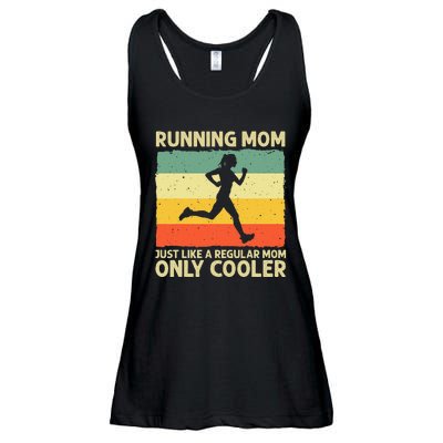 Funny Running For Mom Marathoner Runner Coach Racing Ladies Essential Flowy Tank