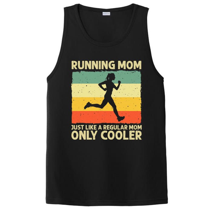 Funny Running For Mom Marathoner Runner Coach Racing PosiCharge Competitor Tank