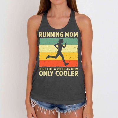 Funny Running For Mom Marathoner Runner Coach Racing Women's Knotted Racerback Tank