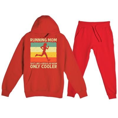 Funny Running For Mom Marathoner Runner Coach Racing Premium Hooded Sweatsuit Set