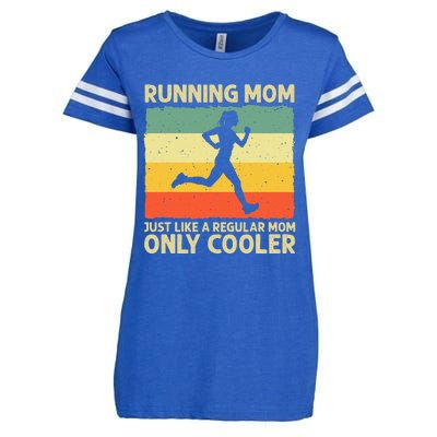 Funny Running For Mom Marathoner Runner Coach Racing Enza Ladies Jersey Football T-Shirt