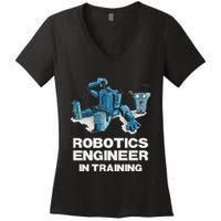 Funny Robot For Robotics Engineer In Training Women's V-Neck T-Shirt