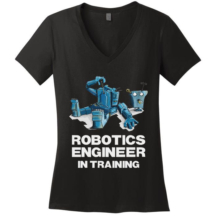 Funny Robot For Robotics Engineer In Training Women's V-Neck T-Shirt