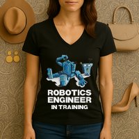Funny Robot For Robotics Engineer In Training Women's V-Neck T-Shirt