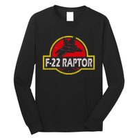 F22 Raptor Fighter Jet Pilot Airplane 4th Of July Vintage Long Sleeve Shirt