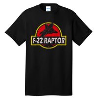 F22 Raptor Fighter Jet Pilot Airplane 4th Of July Vintage Tall T-Shirt