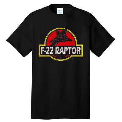 F22 Raptor Fighter Jet Pilot Airplane 4th Of July Vintage Tall T-Shirt