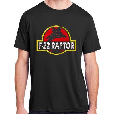 F22 Raptor Fighter Jet Pilot Airplane 4th Of July Vintage Adult ChromaSoft Performance T-Shirt