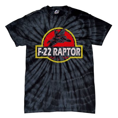 F22 Raptor Fighter Jet Pilot Airplane 4th Of July Vintage Tie-Dye T-Shirt