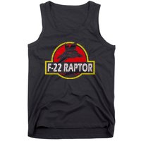 F22 Raptor Fighter Jet Pilot Airplane 4th Of July Vintage Tank Top