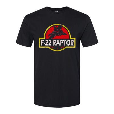 F22 Raptor Fighter Jet Pilot Airplane 4th Of July Vintage Softstyle CVC T-Shirt