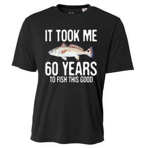 Funny Redfish Fishing 60th Birthday 60 Years To Fish Great Cooling Performance Crew T-Shirt