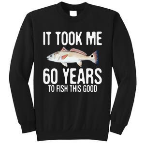 Funny Redfish Fishing 60th Birthday 60 Years To Fish Great Sweatshirt