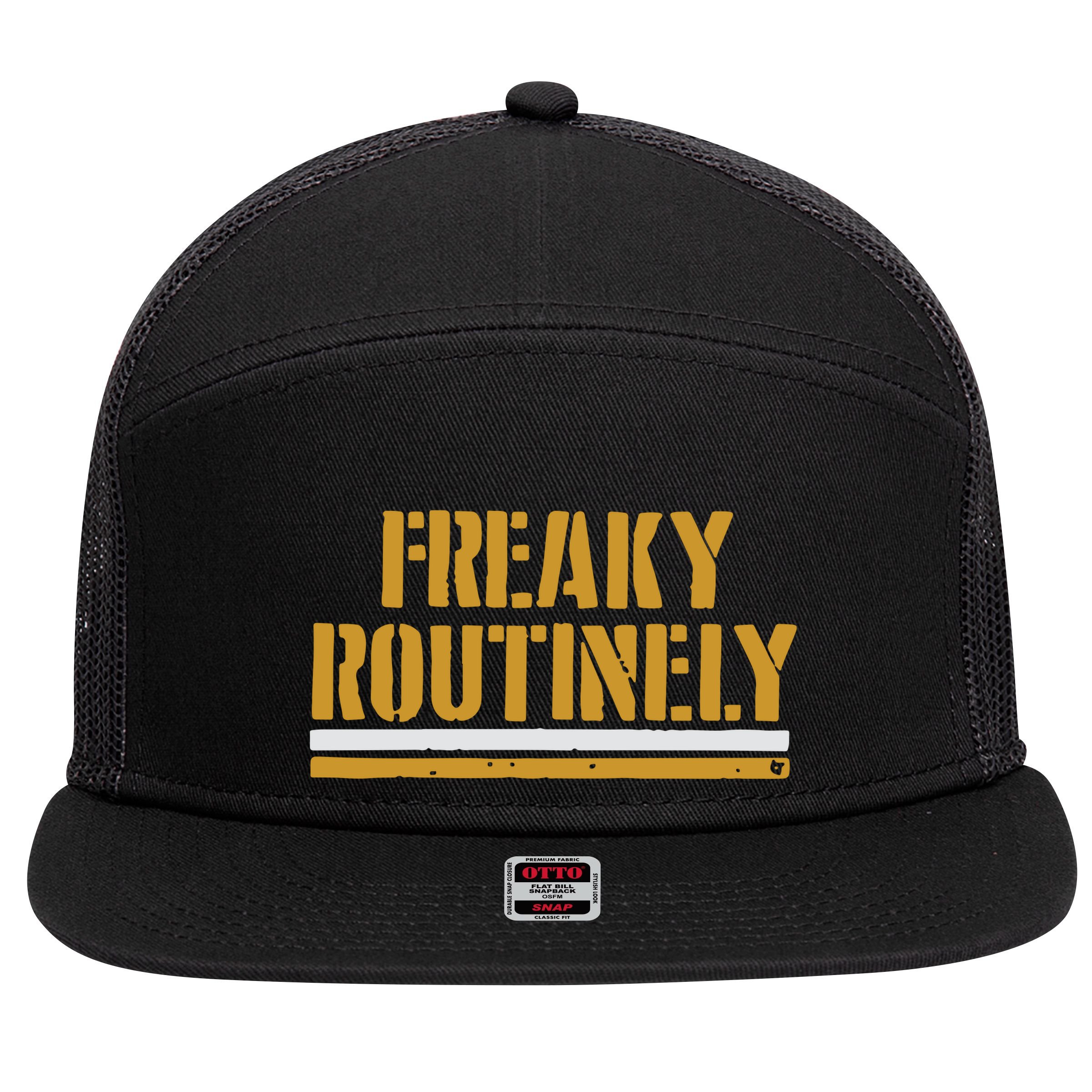 Freaky Routinely 7 Panel Mesh Trucker Snapback Hat