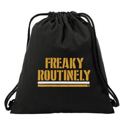 Freaky Routinely Drawstring Bag