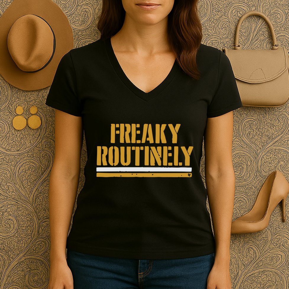 Freaky Routinely Women's V-Neck T-Shirt